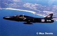 Hawker Hunter over Cape Town - Single engine two seat (side by side) transonic